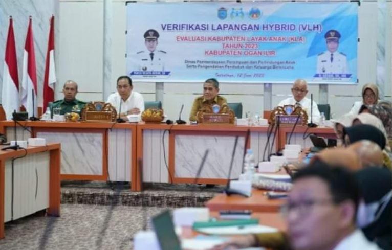 Wabup H Ardani Pimpin Rapat Verifikasi Lapangan Hybrid (VLH) Evaluasi Kabupaten Layak Anak (KLA)