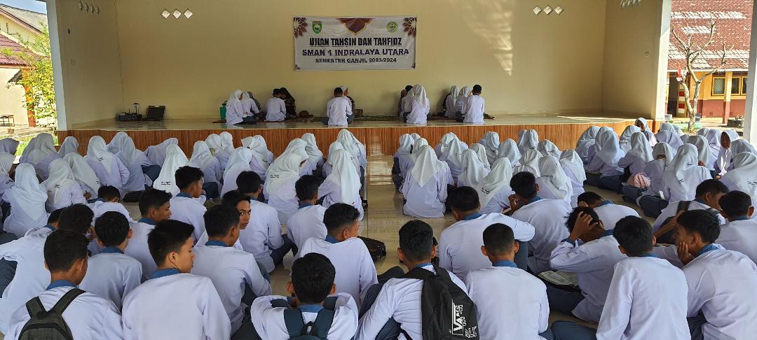 Siswa SMAN 1 Indralaya Utara Ikuti Ujian Tahsin dan Tahfidz