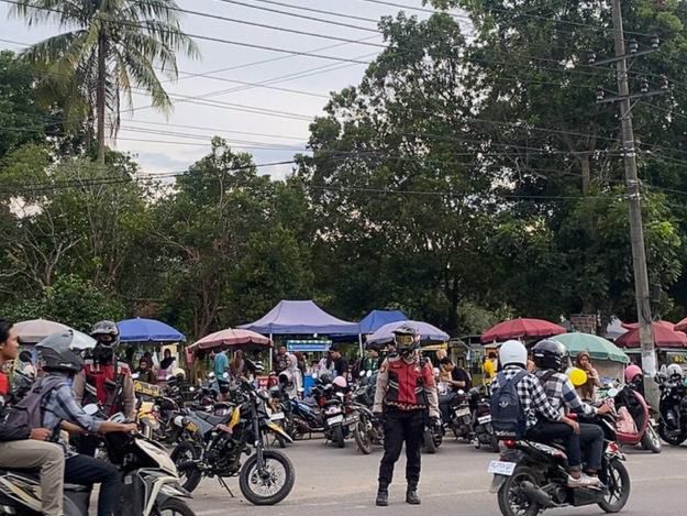 Polres Ogan Illr Lalukan Patroli Perintis Presisi Strong Point di Seputaran Unsri