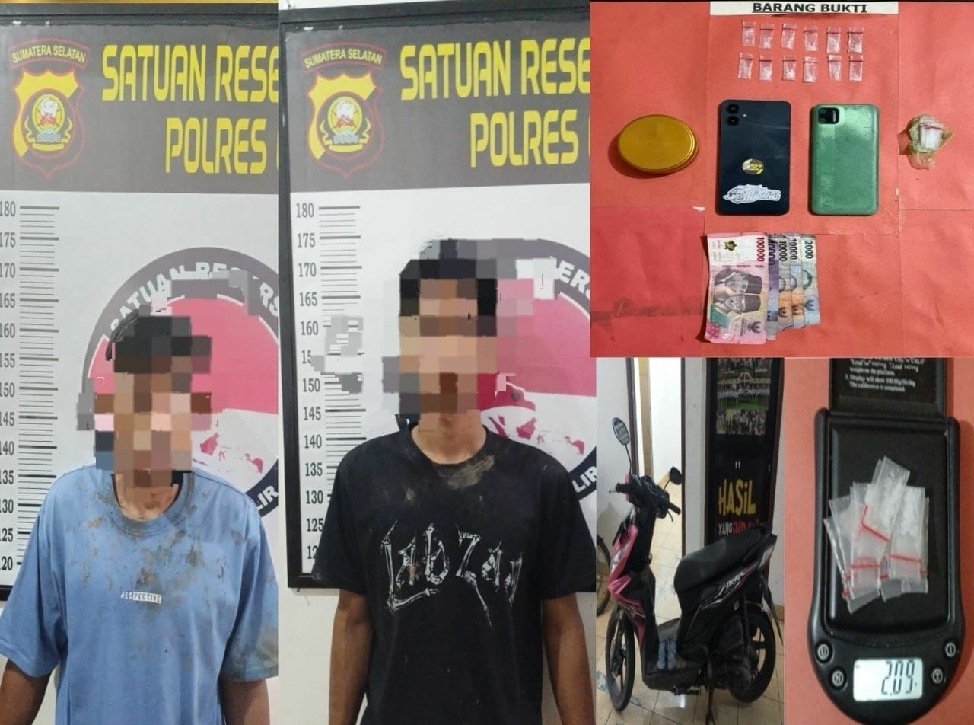 Dua Pengedar Sabu di Payaraman Ditangkap Satresnarkoba Polres Ogan Ilir