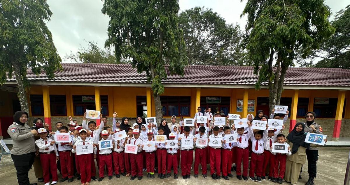 Pencegahan Bullying. Polres Ogan Ilir Lakukan Edukasi Pada Anak SD