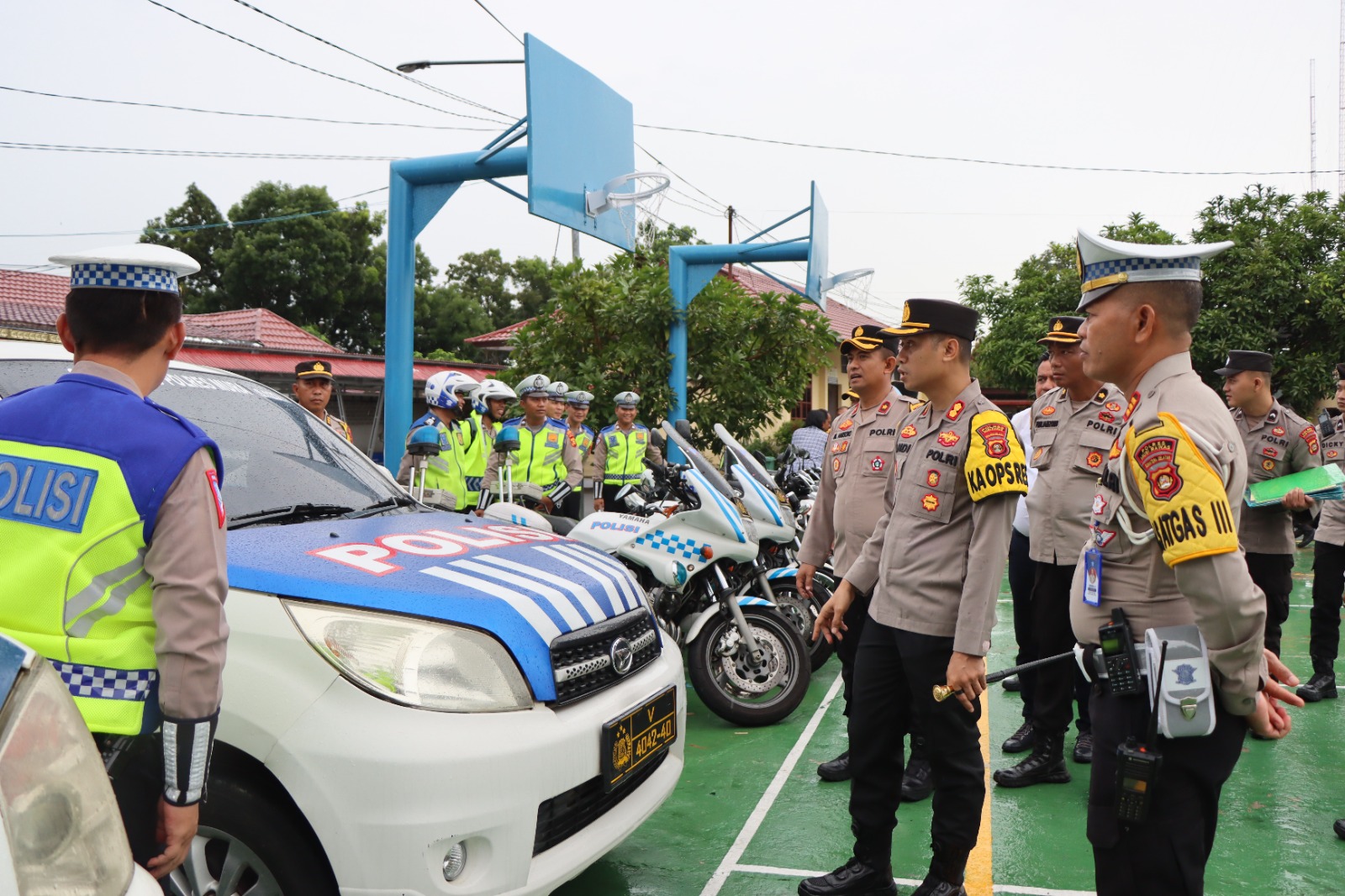 Jelang Pemilu 2024, Kapolres Mura Cek Kesiapan Kendaraan Dinas