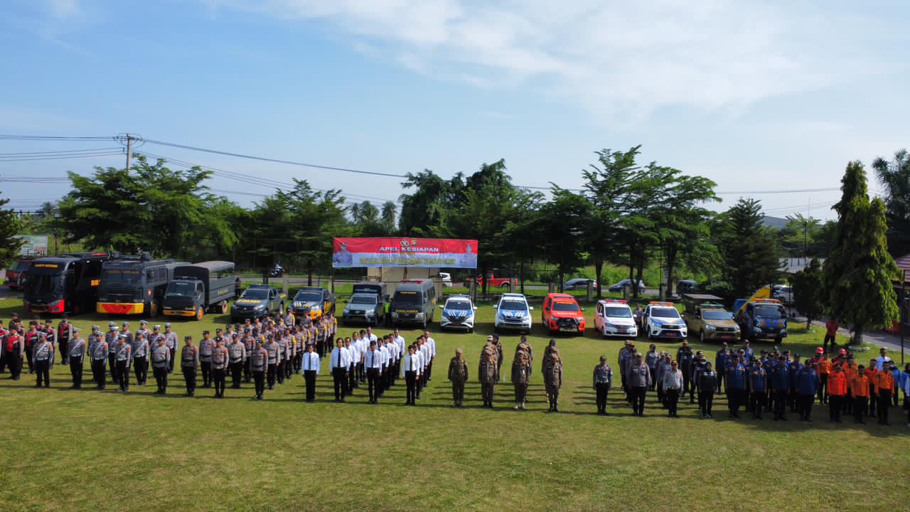Polres Ogan Ilir Gelar Apel Kesiapan Tanggap Darurat Bencana Hidrometeorologi