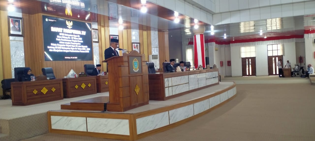 Wabup Ogan  Ilir Sampaikan  Raperda RPJMD  Tahun 2025-2029, di Paripurna 
