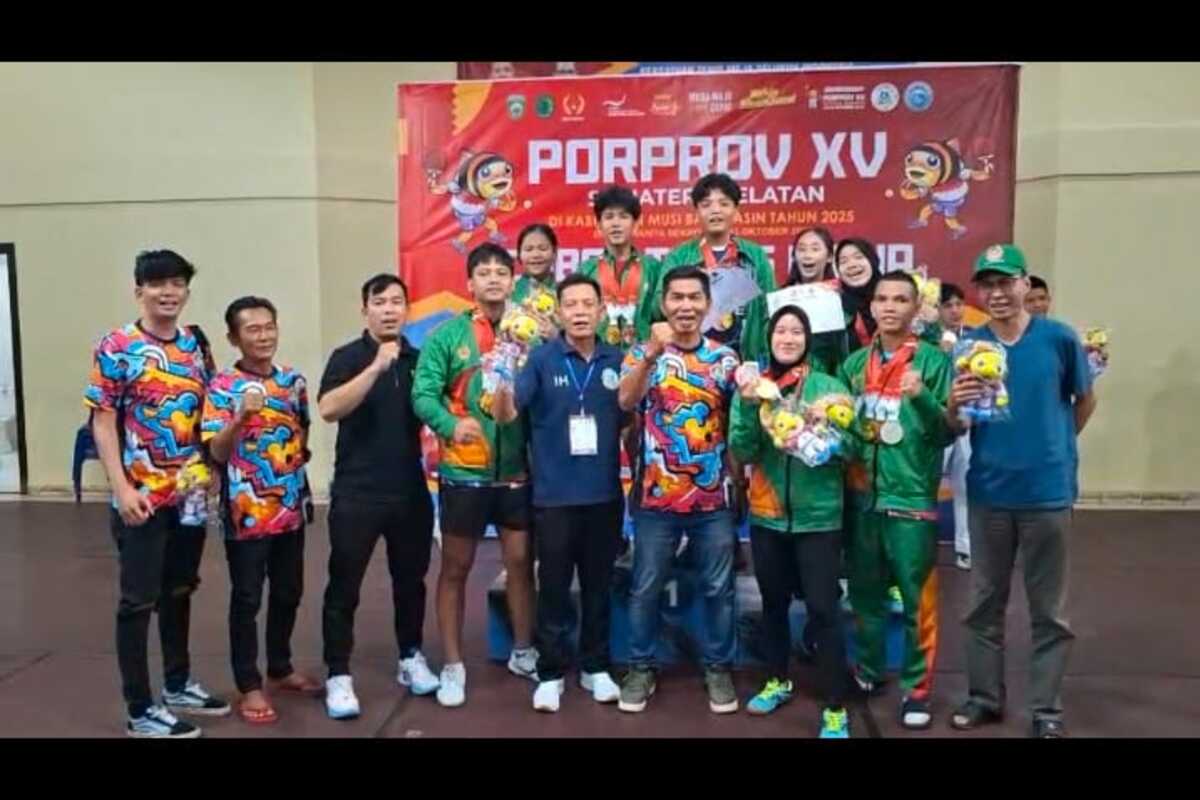 Raih 4 Emas, Tim Tenis Meja Palembang Juara Umum Porprov Sumsel 2025
