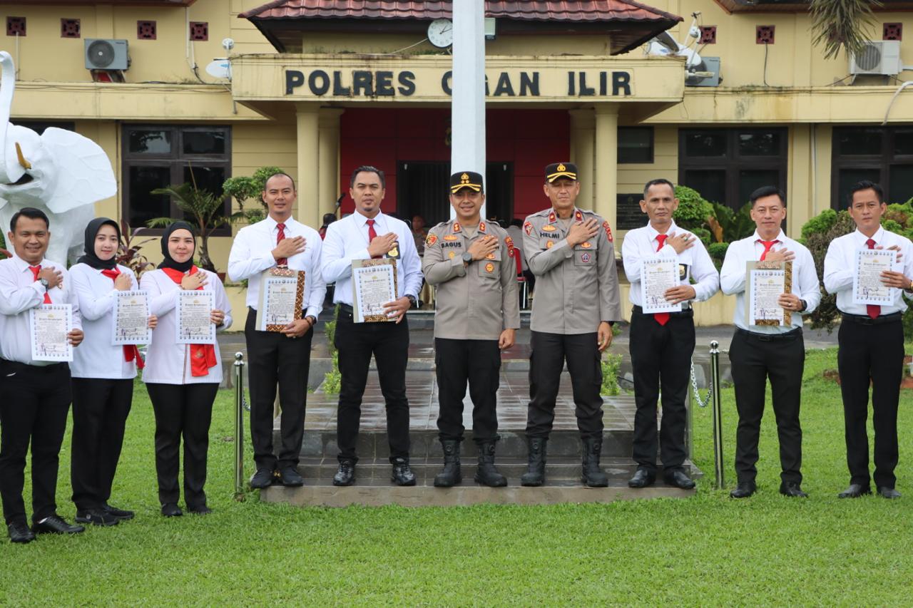 Ungkap Kasus Narkoba, Polres Ogan Ilir Berikan Penghargaan