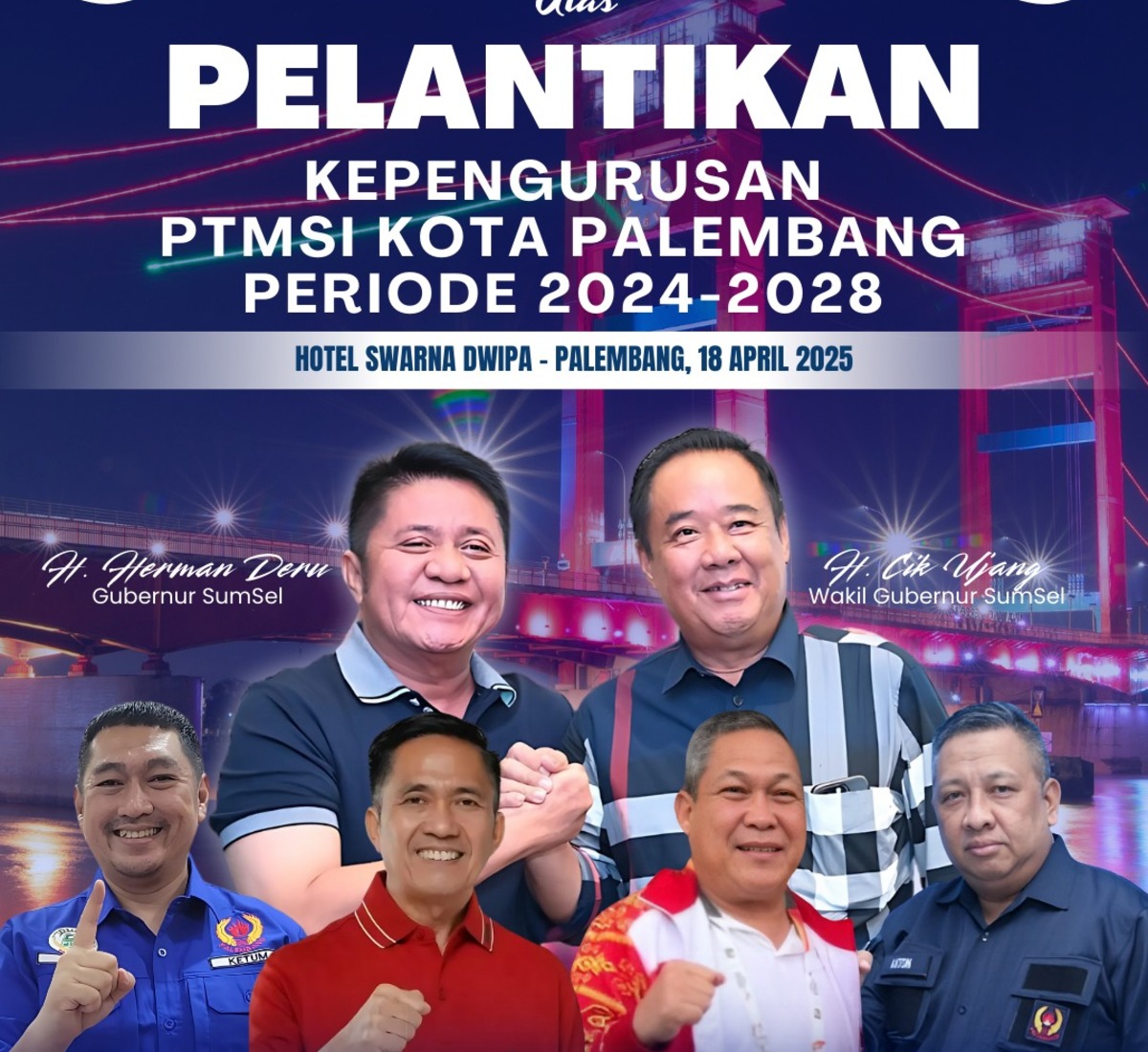 Besok, Pelantikan Pengkot PTMSI Palembang, Gubernur-Wako Dijadwalkan Hadir