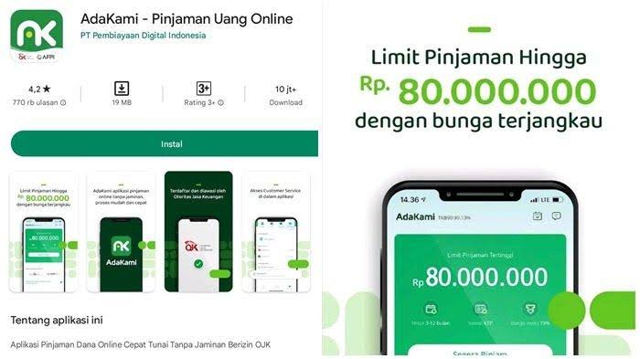 Pinjaman Online di Aplikasi Adakami Cair hingga Rp 80 Juta, Mudah dan Cepat 