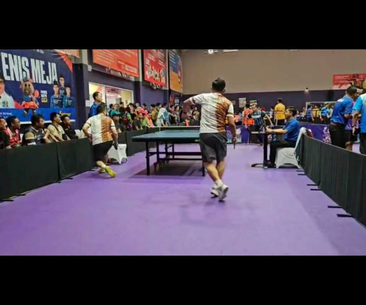 Tenis Meja Pornas Korpri 2025 - Ganda Eselon II Sumsel Tumbang