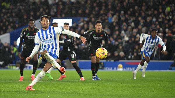 Liga Inggris 2024-2025: Brighton Tahan Imbang Arsenal 1-1