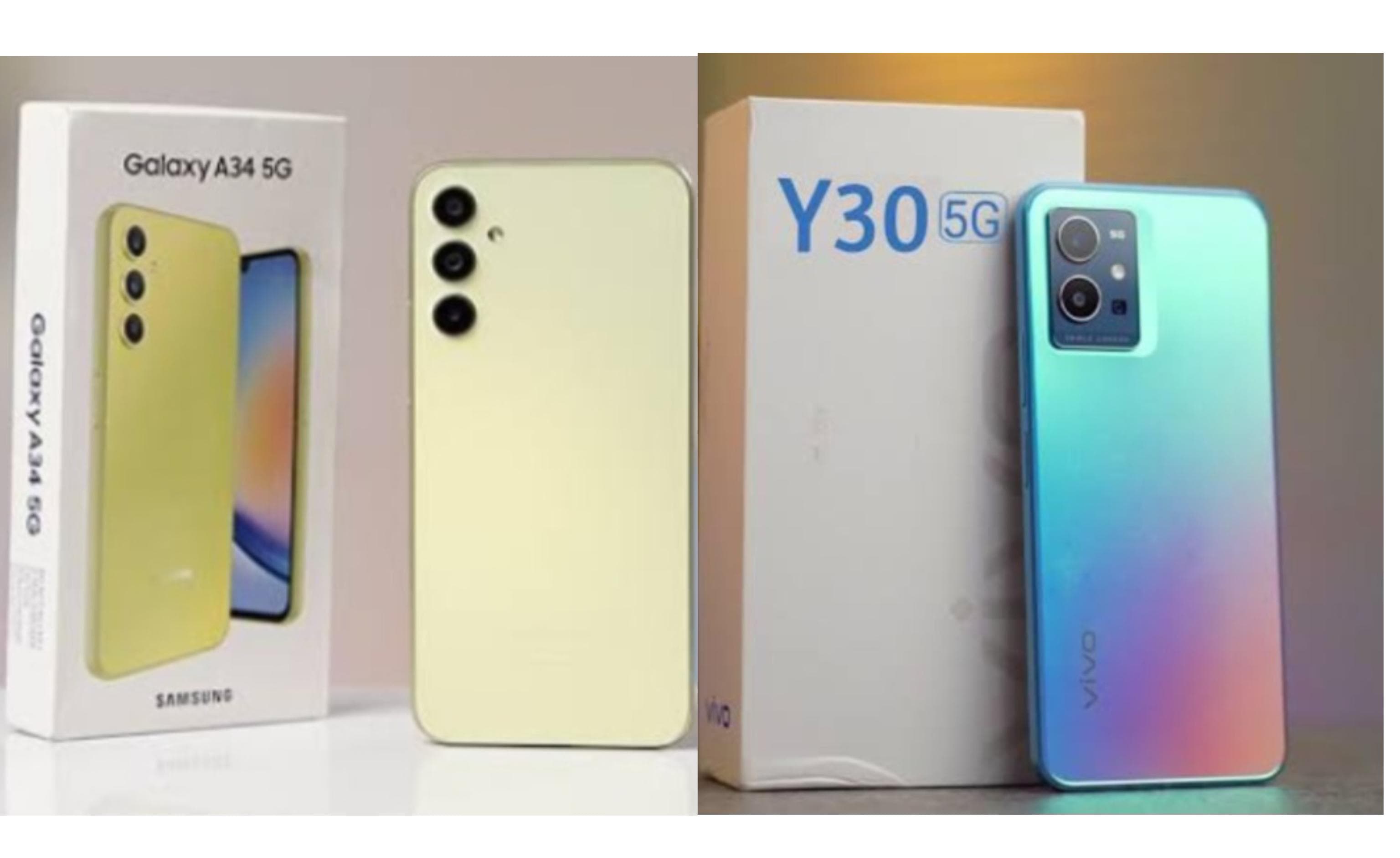 Pilih Samsung Galaxy A34 5G atau Vivo Y30 5G? Spesifikasi Mana yang Lebih Unggul, Cek Perbandingannya