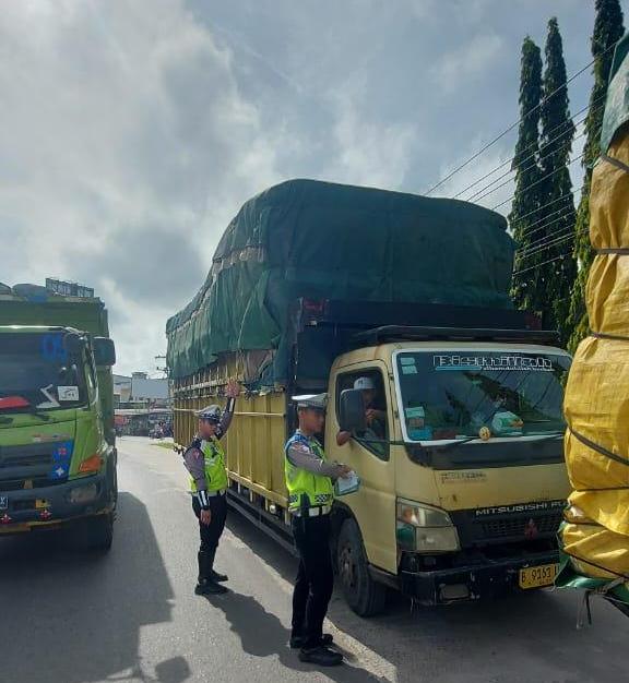 Satlantas Polres Ogan Ilir Amankan Kendaraan ODOL