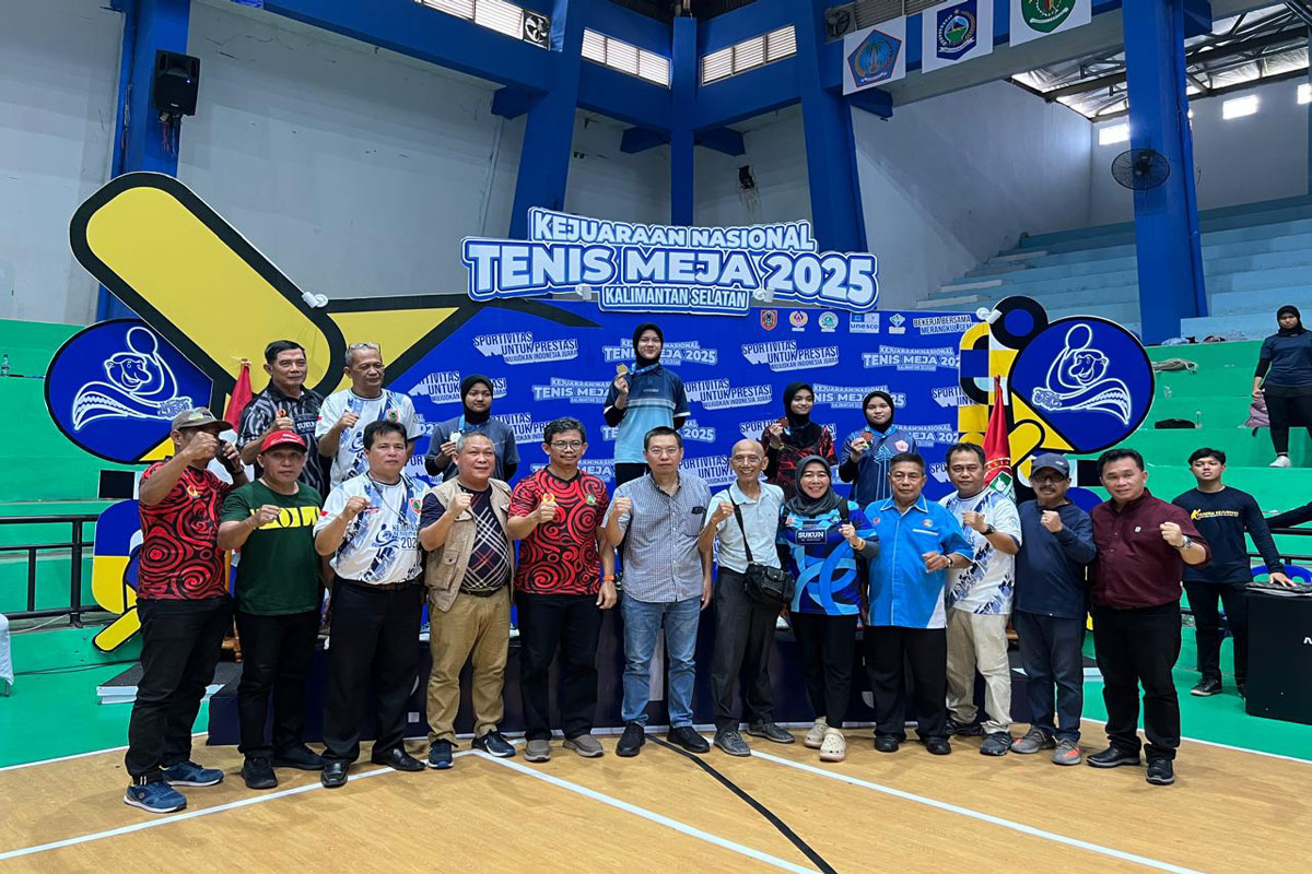 Kejurnas Tenis Meja Kalsel 2025 - Huliatul Borong 3 Emas di 3 Nomor