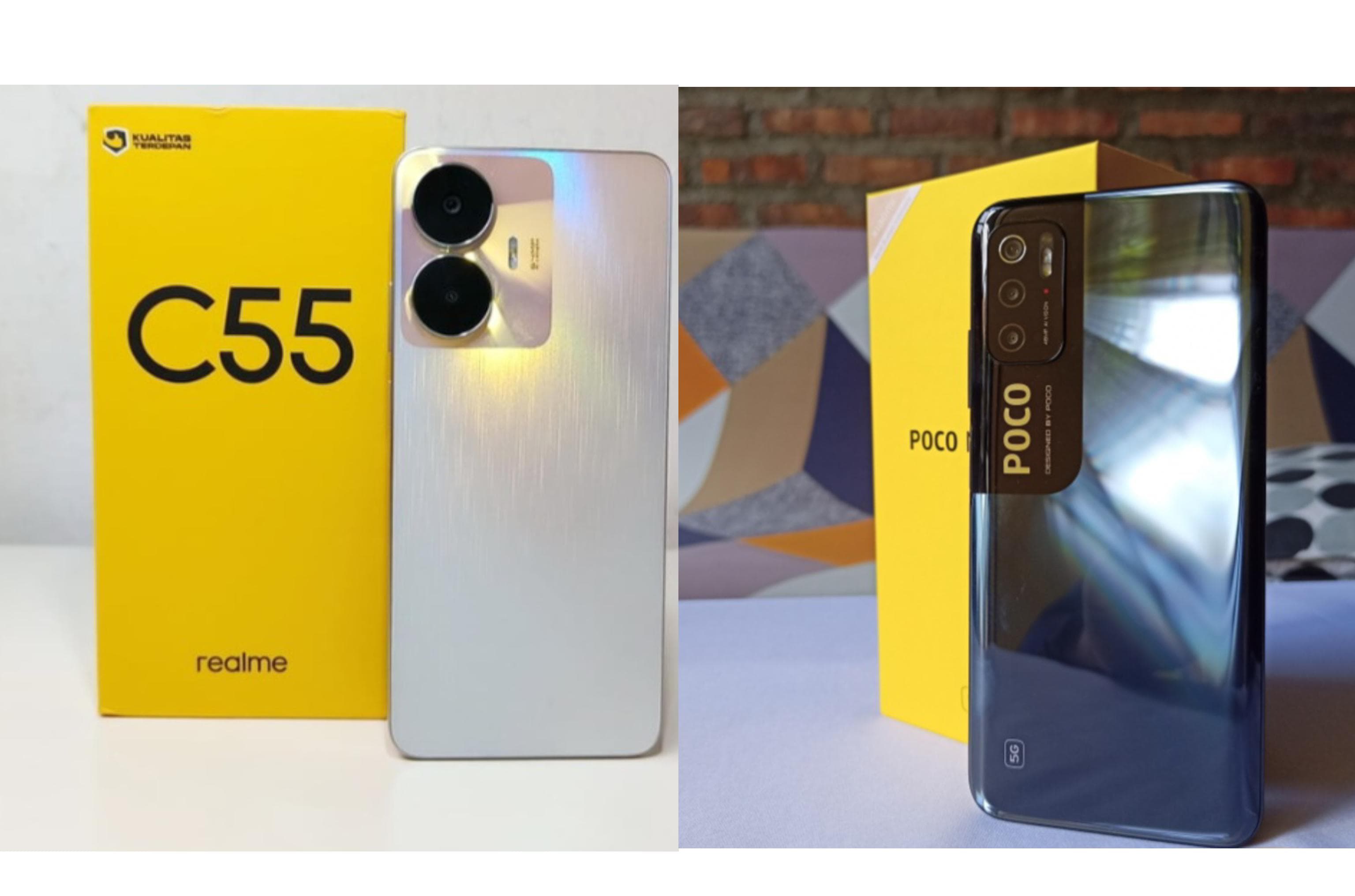 Pilih Realme C55 atau POCO M3 Pro 5G? Cek Perbandingan Spesifikasinya