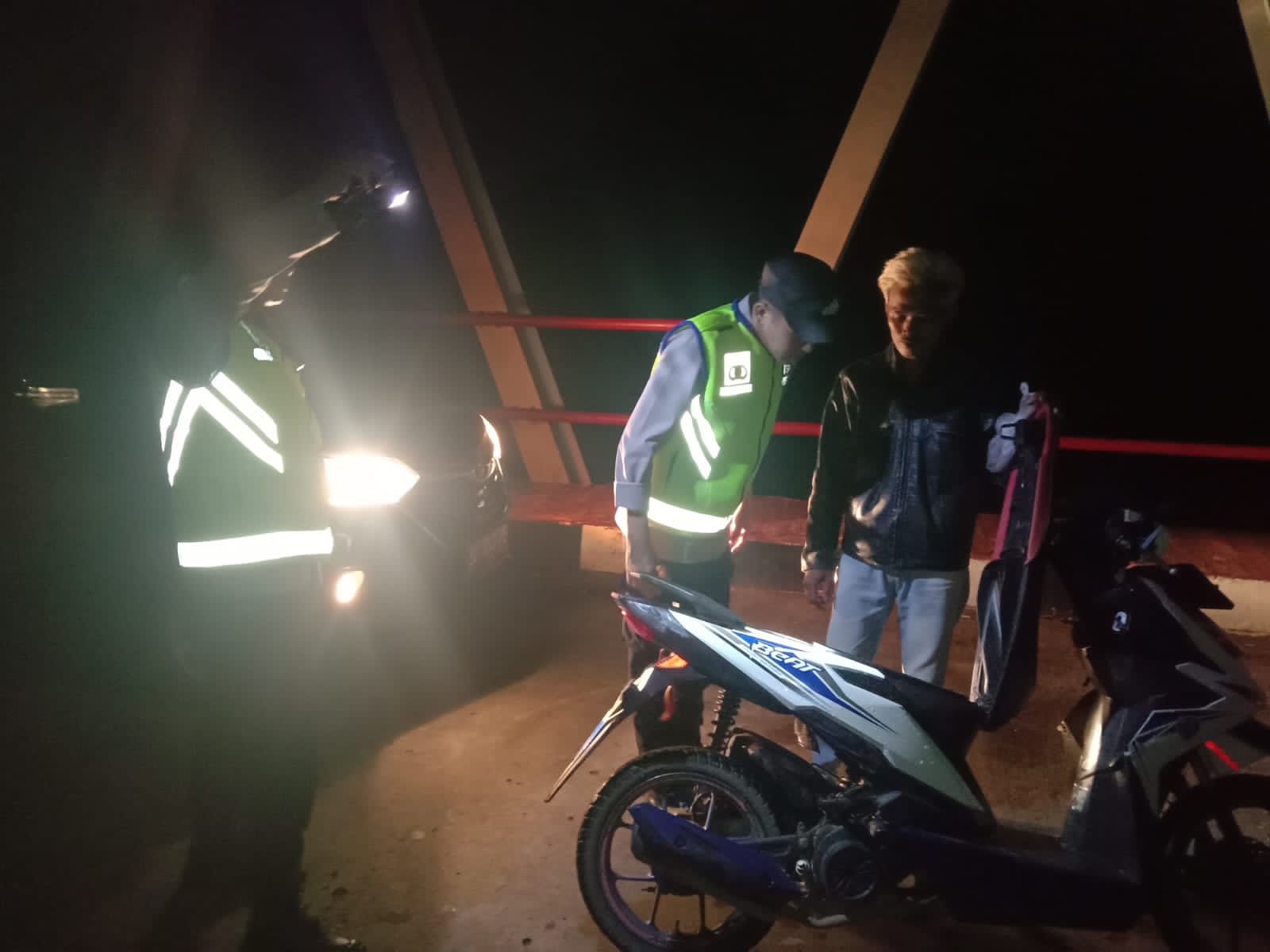 Polsek Muara Kuang Laksanakan KRYD di Jalan Lintas Muara Kuang–OKU, Antisipasi Premanisme