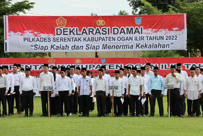 Ratusan Calon Kepala Desa di Ogan Ilir Berkumpul, Siap Kalah dan Siap Menerima Kekalahan