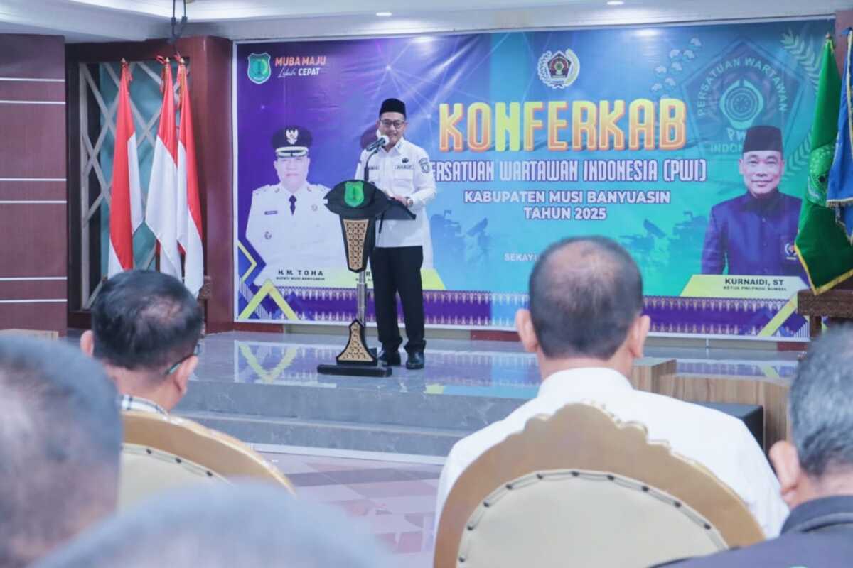 Buka Konferkab PWI, Wabup Muba Ingatkan Tanggung Jawab Wartawan