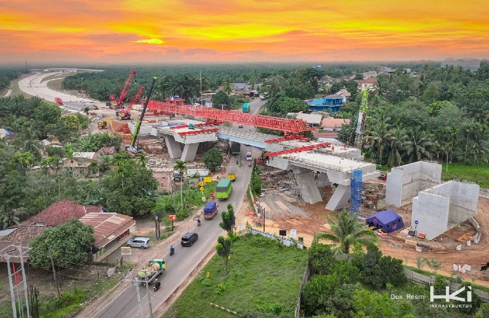 Progres Konstruksi Tol Palembang-Betung 3 Mainroad Capai 50,16 Persen