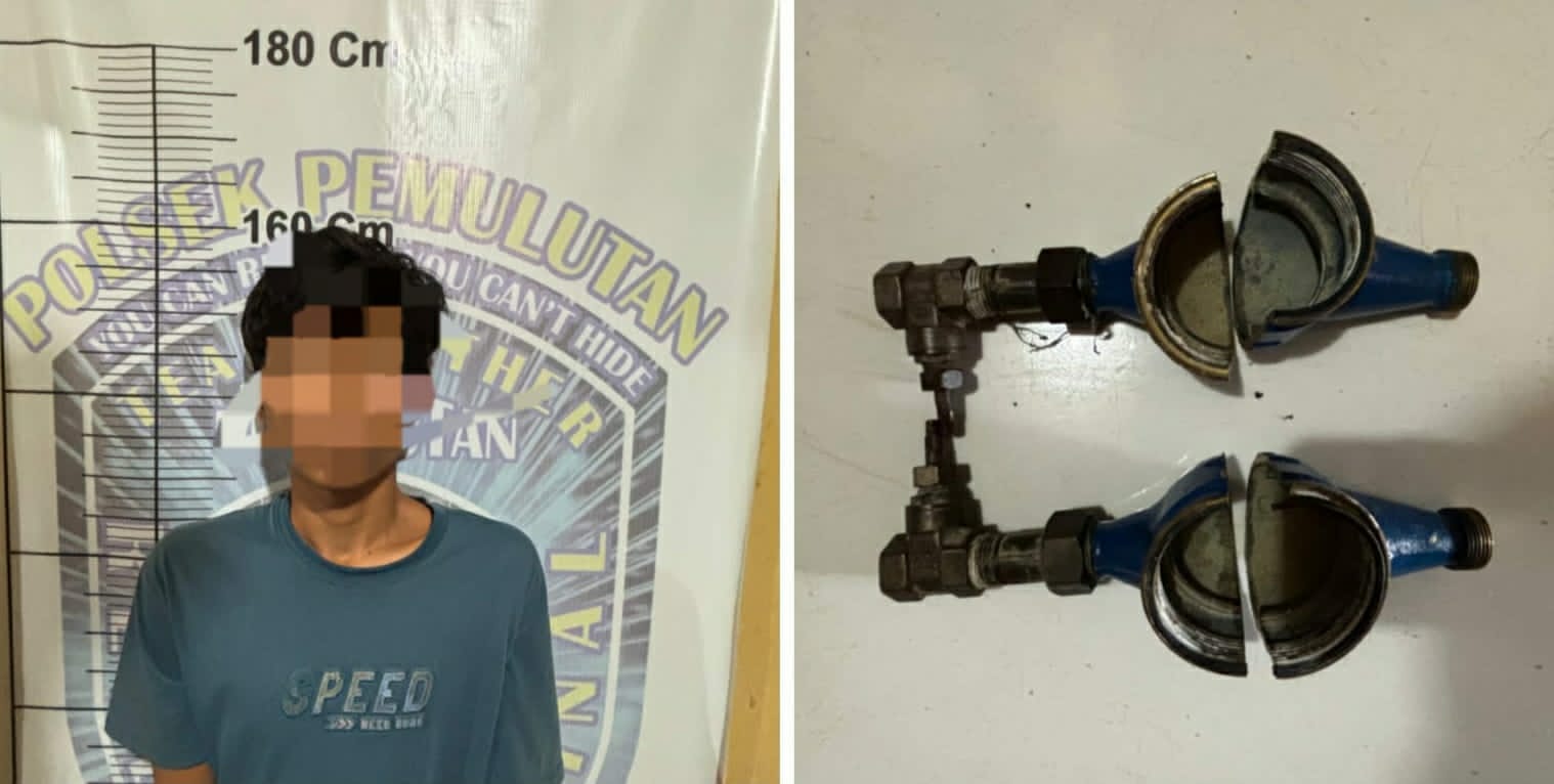 Water Meter PDAM Pemulutan Ogan Ilir Di Curi, Polisi  Berhasil Menangkap Pelakunya