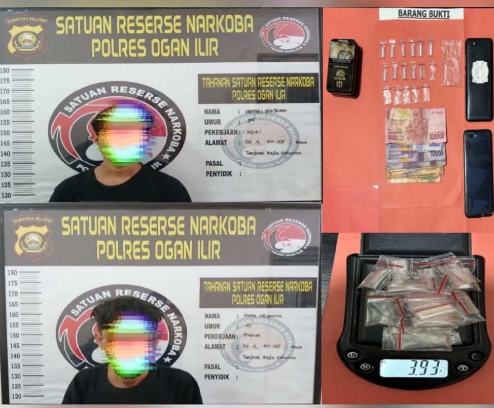 Pengedar Sabu di Tanjung Raja Selatan Ogan Ilir Di Bekuk Satresnarkoba 