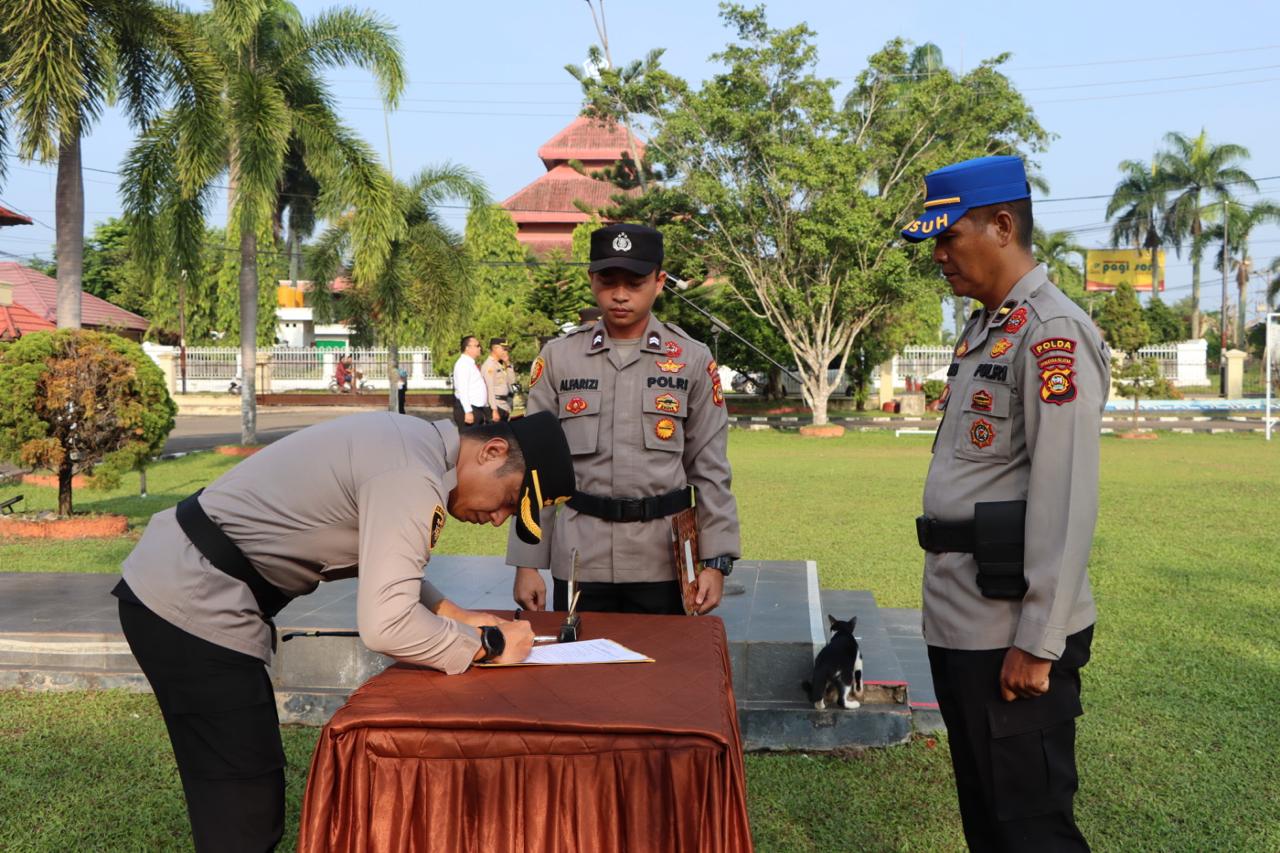 Kapolres Ogan Ilir Membuka Latja Siswa Diktuk Bintara Polri Gelombang II Tahun 2024