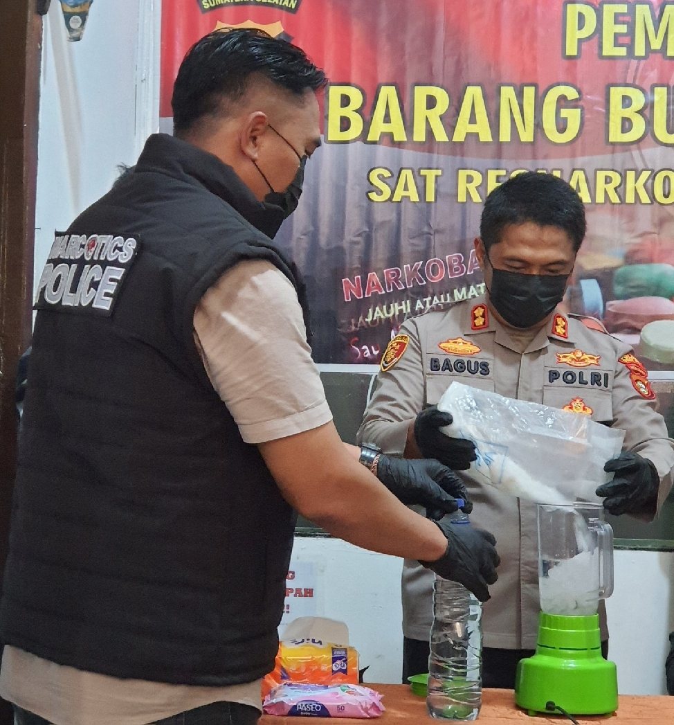 Polres Ogan Ilir Musnahkan 1 Kg Sabu, Selamatkan 5000 Jiwa