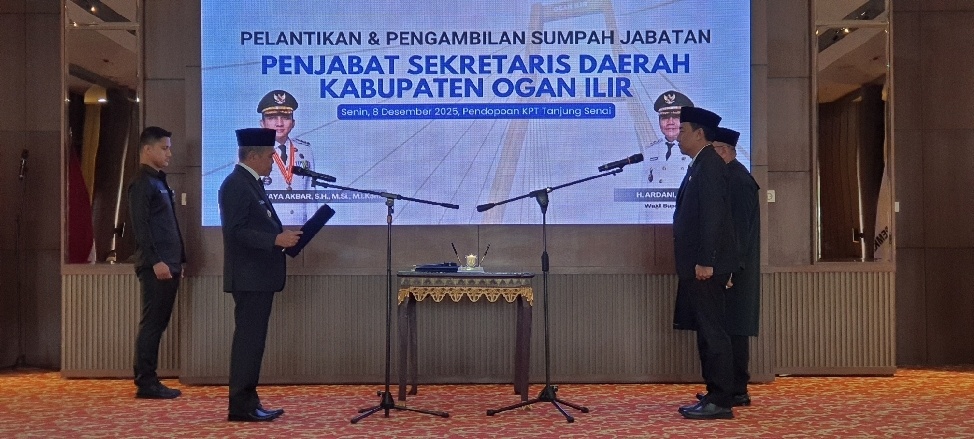 Plh Satu  Minggu, Dicky  Syailendra  Kembali Dilantik Sebagai Penjabat  Sekda Ogan Ilir