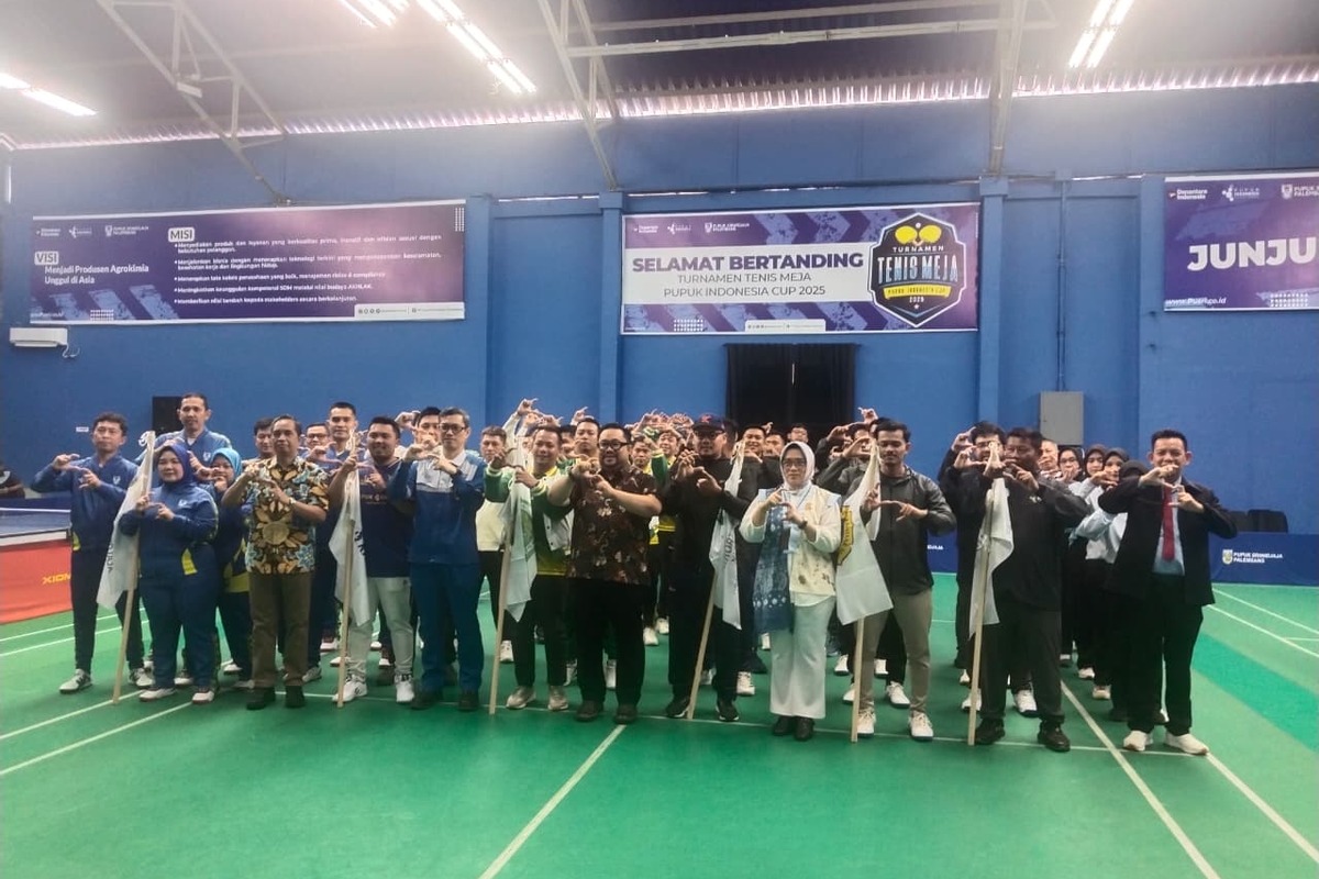 Dibuka Direktur Keuangan Pusri, Turnamen Tenis Meja Pupuk Indonesia Cup 2025 Dimulai