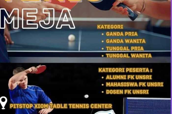 90 Dokter Ikuti Turnamen Tenis Meja Dies Natalis FK Unsri ke-61