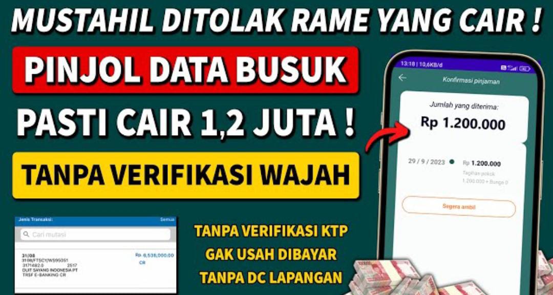 Pinjol Ilegal Pasti Cair Rp1,2 Juta, Tanpa Verifikasi Wajah