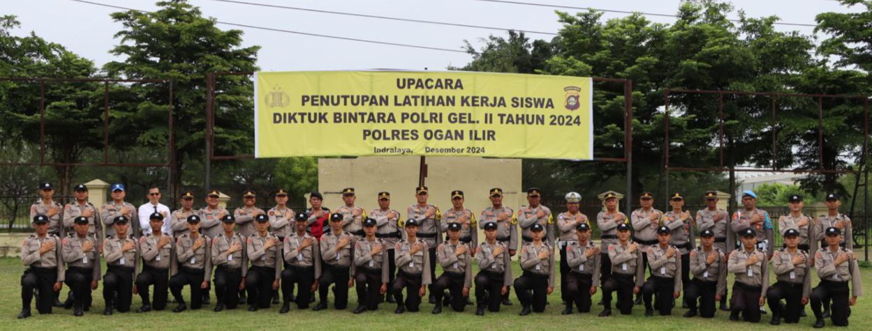 25 Siswa Selesai Mengikuti Latihan Kerja Diktuk Bintara di Polres Ogan Ilir