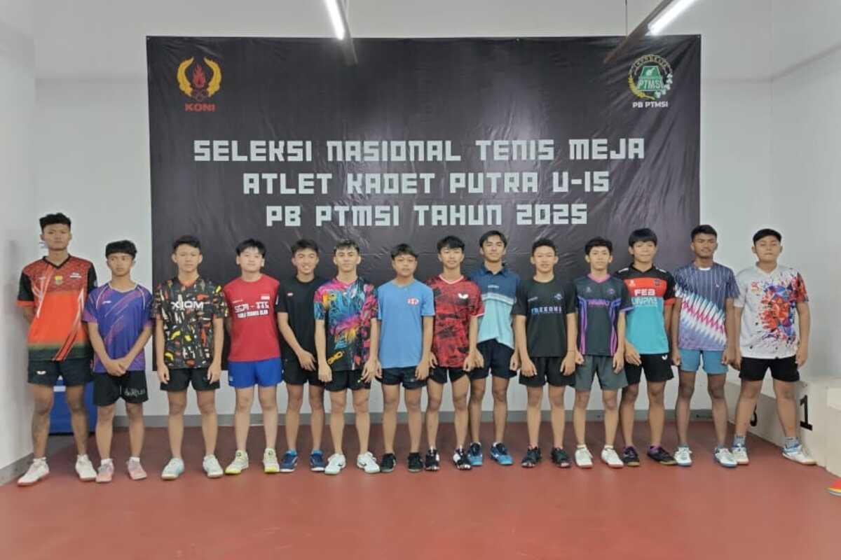 Seleksi Nasional Petenis Meja Kadet Putra U-15 Berakhir, ini Nama-Nama yang Lolos