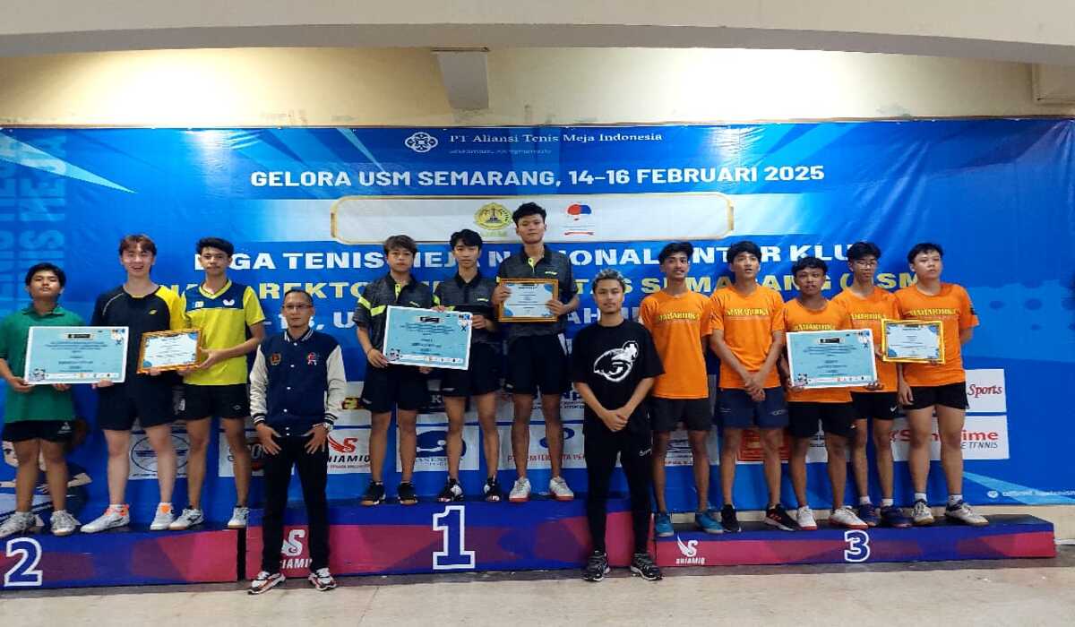 Petenis Meja Pelatnas PB PTMSI Kadet Putra Juara Divisi 1 Liga Indonesia Junior 2025