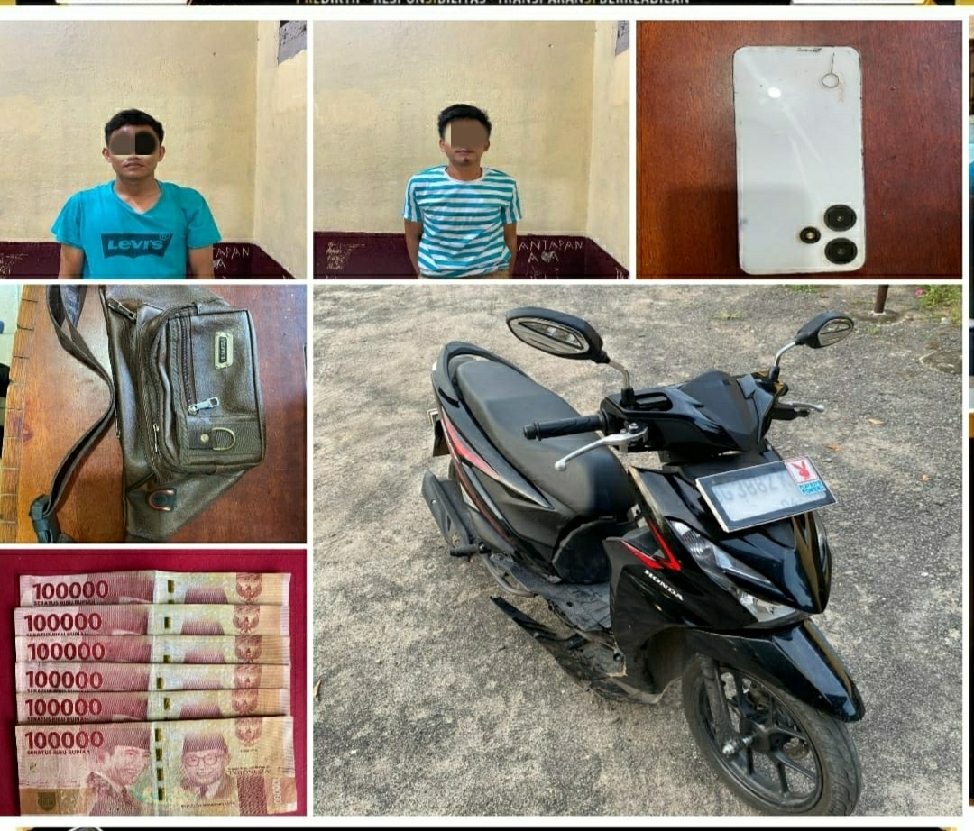 Dua Pelaku Pencurian Bos Toko Keramik Diamankan Polsek  Tanjung Raja, Setelah Diamuk Masa 