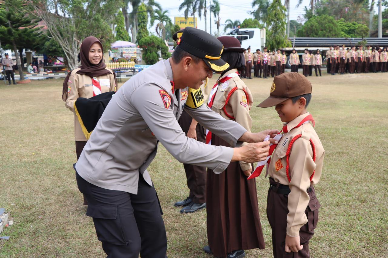 Wakapolres Ogan Ilir Membuka Lomba Pramuka Saka Bhayangkara Ogan Ilir Cup II 