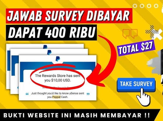 Isi 1 Survey 3 Menit Dibayar Rp90 Ribu Sehari Bisa Sampai 5 Kali, ini Caranya