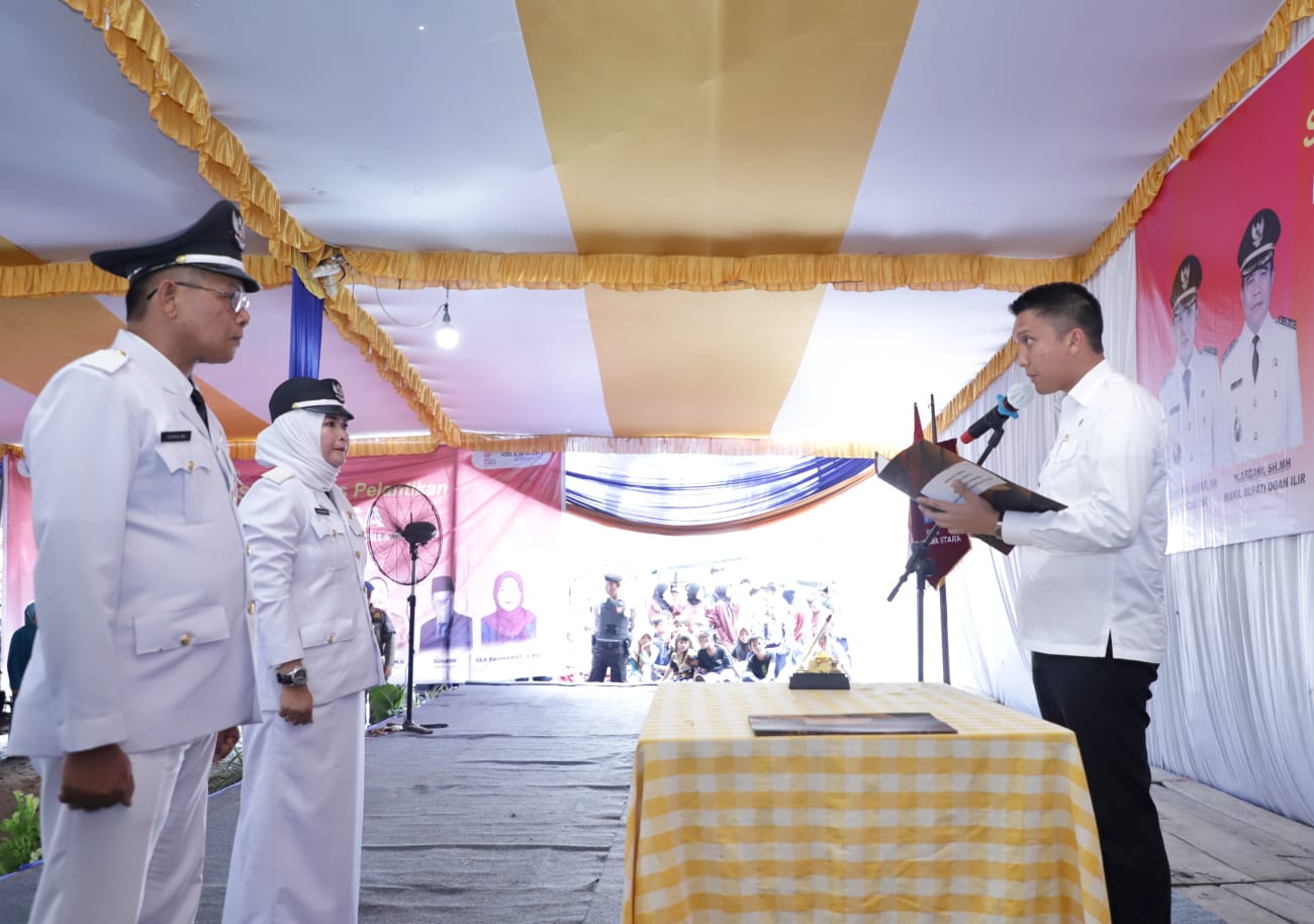 Bupati Panca, Resmi Melantik  Lima Kades di Kecamatan Indralaya Utara  