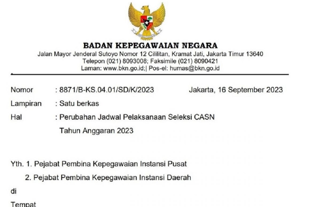 Jadwal Pendaftaran CPNS dan PPPK 2023 Ditunda, ini 2 Alasannya