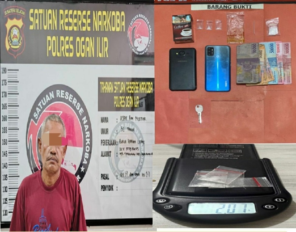 Simpan 3 Paket Sabu, Polres Ogan Ilir Tangkap Pelaku Di  Bedeng Kontrakan