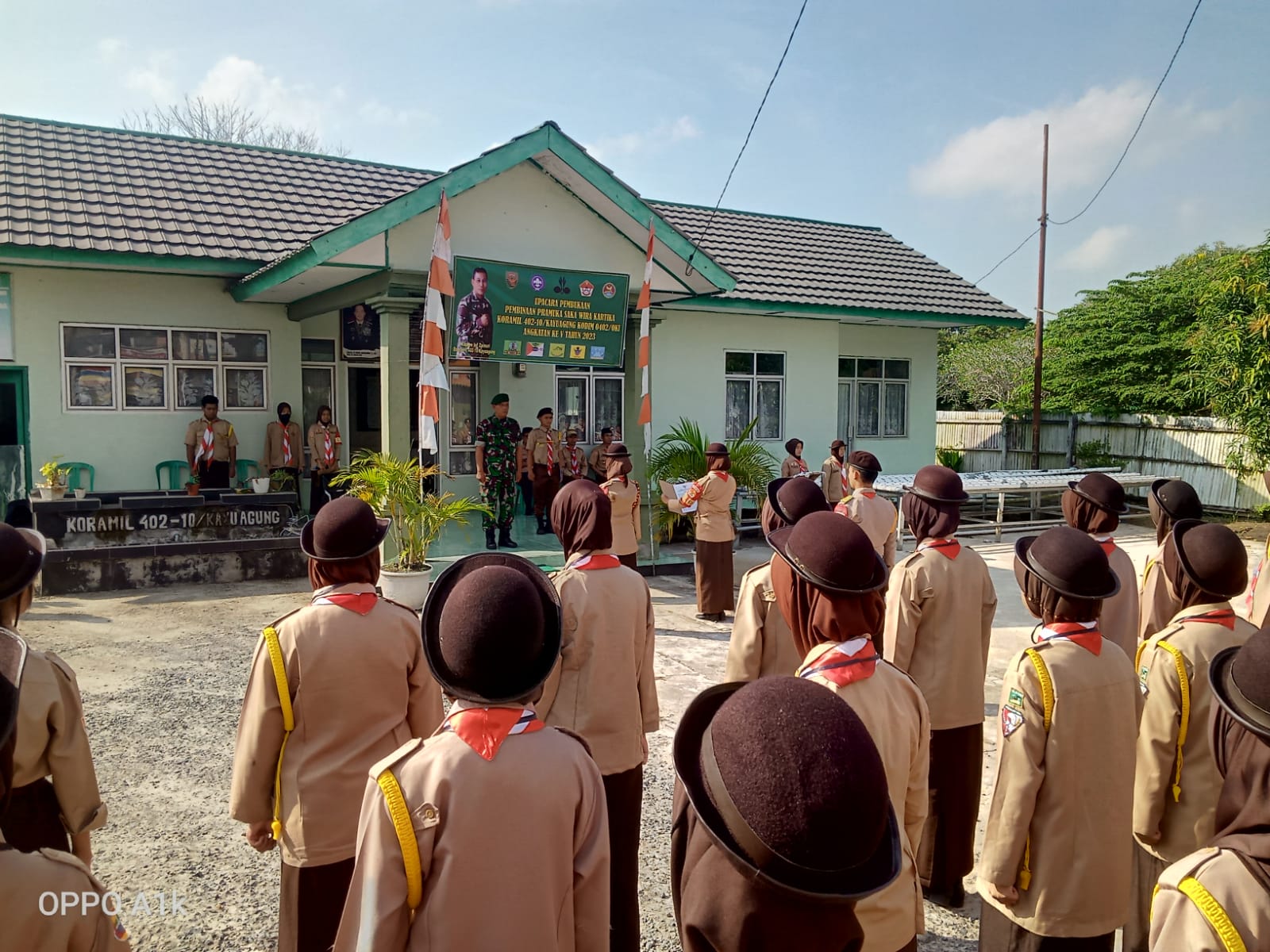 Pembukaan Latihan Pertama Kepramukaan Saka Wira Kartika Koramil 402-10/Kayuagung