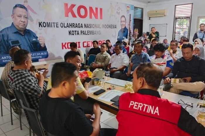 Kumpulkan Ketua Cabor, KONI Palembang Tatap Porprov Lahat 2023
