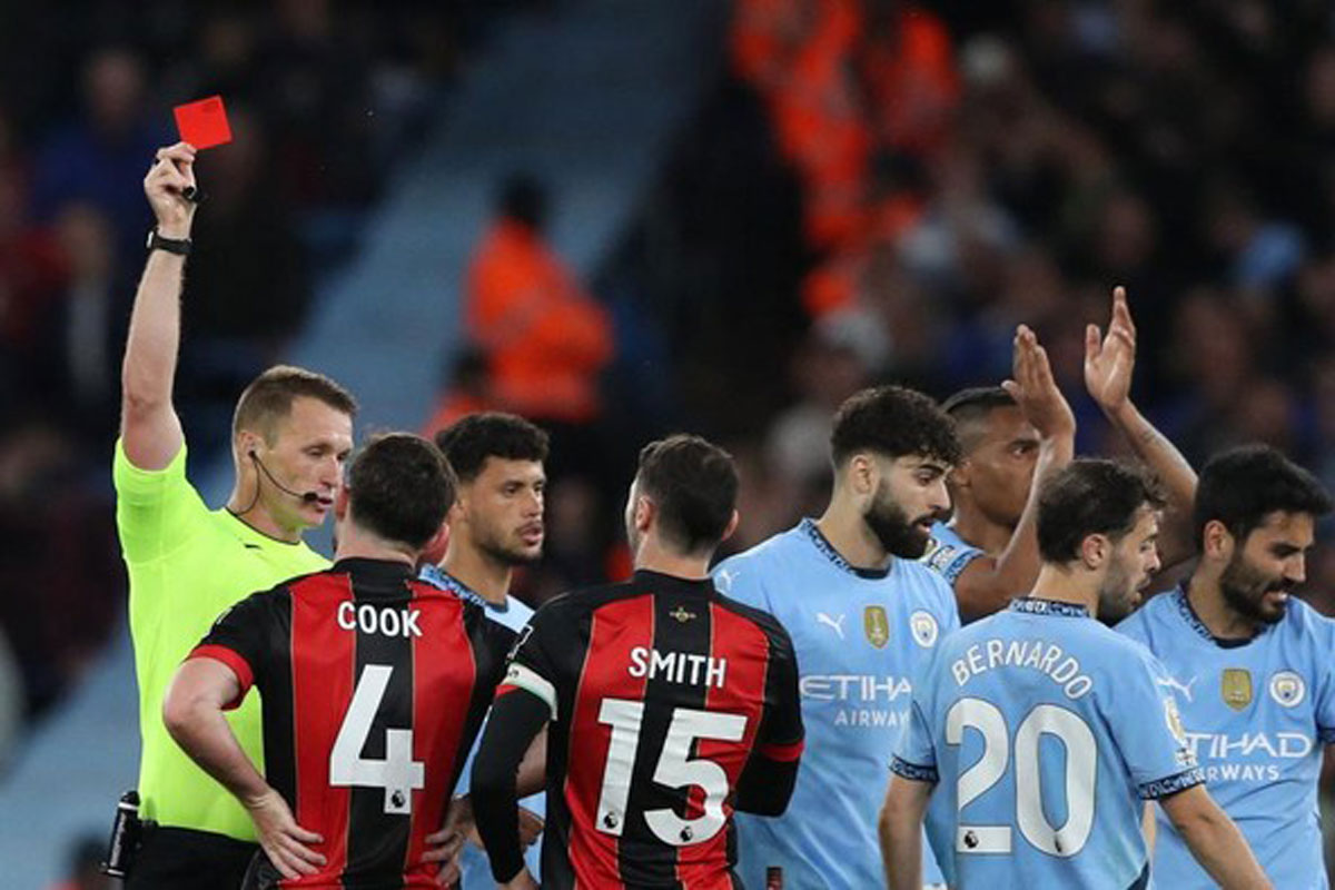 The Citizens Menang 3-1 Atas Bournemouth, Hakim Usir 2 Pemain