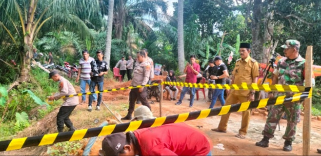 Sumur Bor Diduga Mengeluarkan Gas Muncul di Desa Buluh Cawang OKI