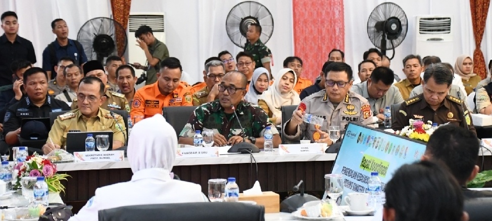 Korem 044/Gapo Bahas Penanggulangan Karhutla Di Sumsel