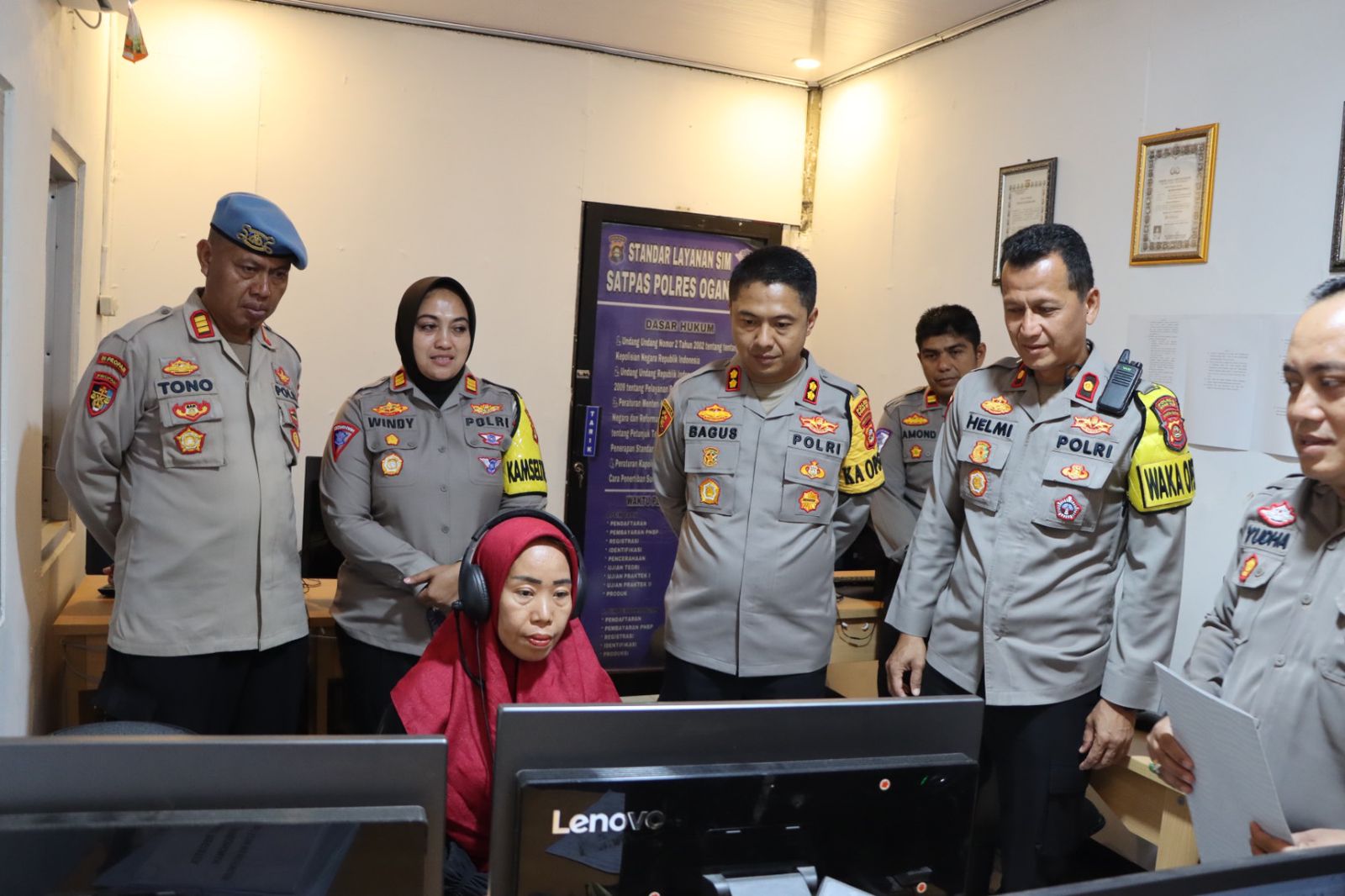 Kapolres Ogan Ilir Tinjau Sistem Pelayanan dan Penerbitan SIM