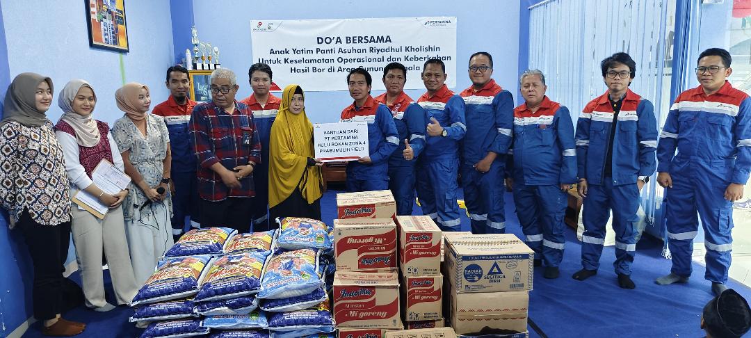 Pertamina EP Prabumulih Bantu Sembako dan Santunan Serta Doa Bersama Anak Yatim