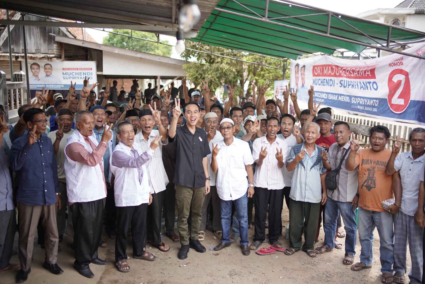 Muchendi Sambangi Desa Pangkalan, Bulatkan Tekad Menangkan MURI 