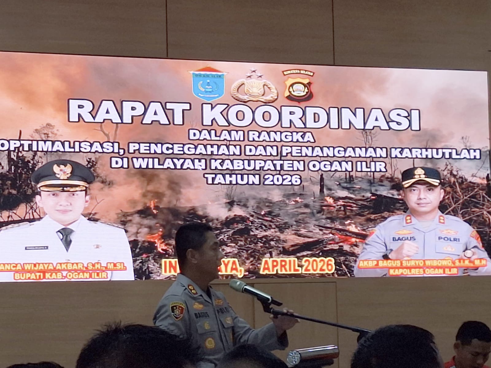 Rakor Karhutla 2026, Polres Ogan Ilir Perkuat Sinergi Cegah Kebakaran Sejak Dini