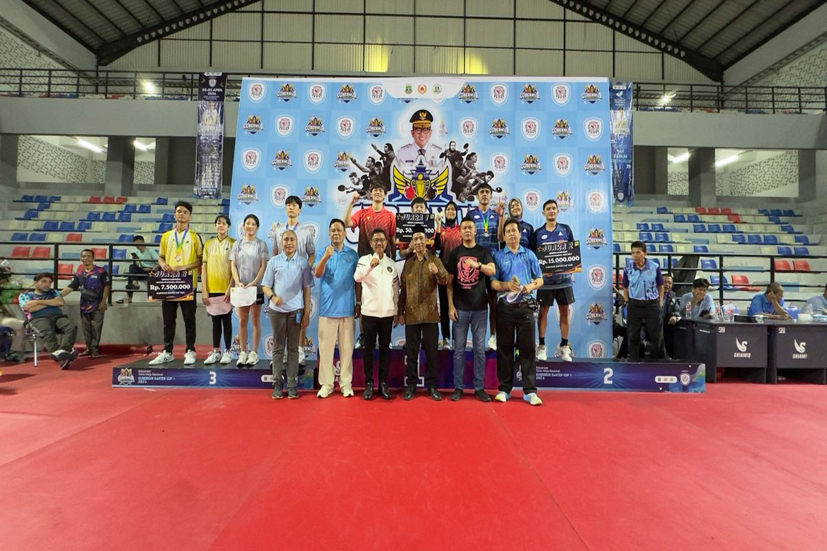 Ini Juara Kejurnas Tenis Meja Gubernur Banten Cup 2026