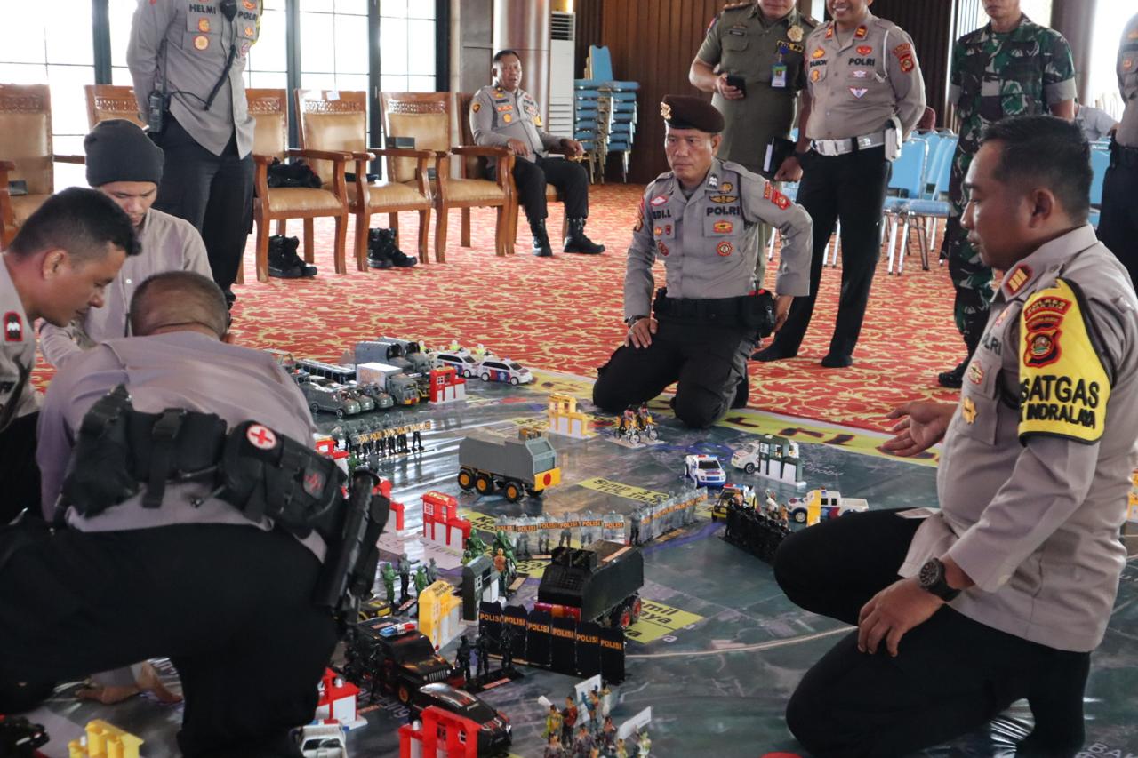 Pengamanan Pilkada, Kapolres Ogan Ilir, Pimpin Latihan Tactical Floor Game